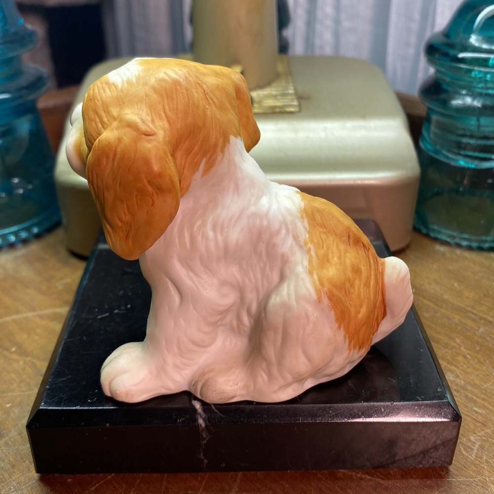 2 Vintage Homco Spaniel Dog Puppy Figurines Ruff and Tuff #1407 Home Interiors - Picture 10 of 12